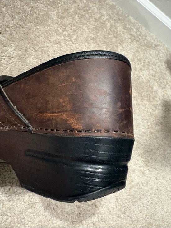 Dansko Brown Distressed Leather Clog Slip Shoes Size 41 Nurse Comfort Shoes main image 7